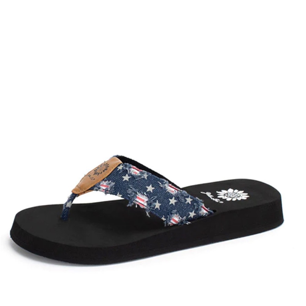 Yellow Box Firework Flip Flop. - Picture 2 of 8